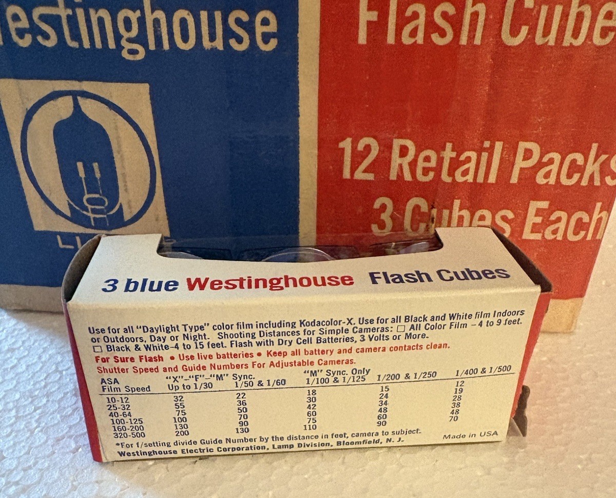 Westinghouse Flash Cubes Flashcubes For Camera Lot Of 11 In Original Retail Box