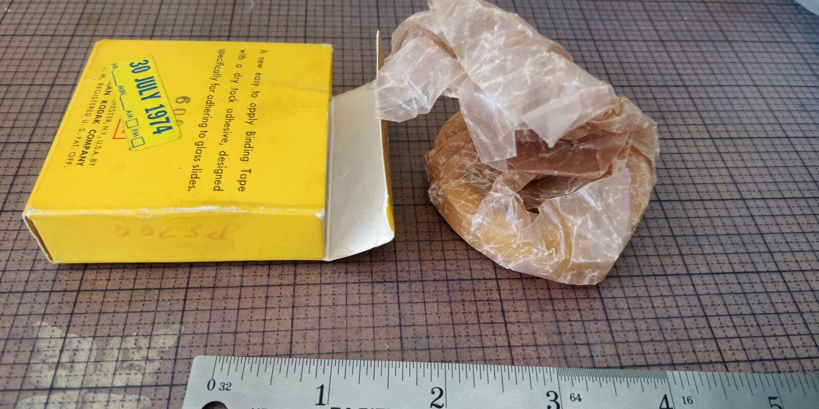 Vintage – Kodak NOS 10yd 3/8″ Wide Yellow Binding Tape – From 1974