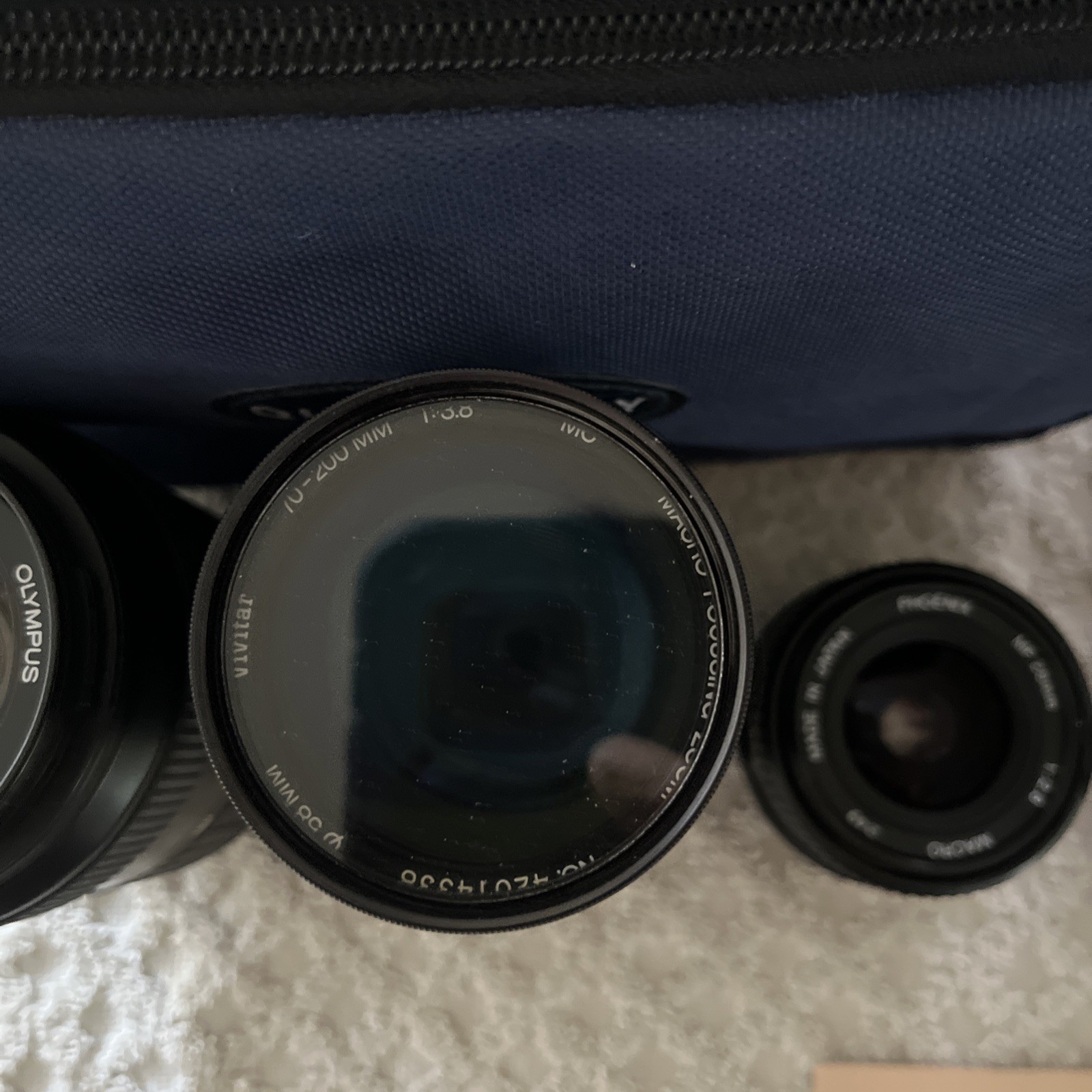 Lot Of 5 Camera Lenses & Flashes • Olympus, Monolta, Sun Pack, Telesor , Phoenix