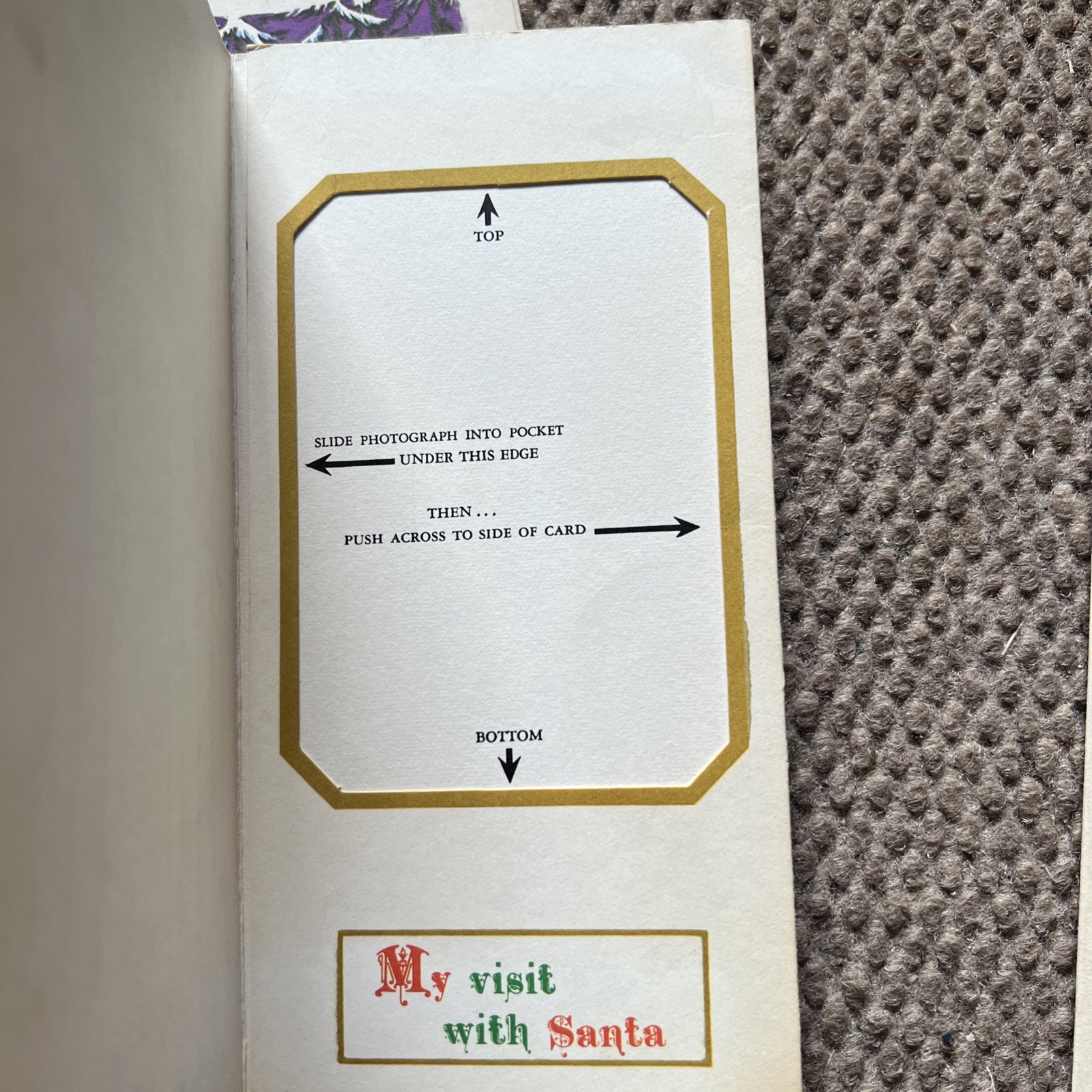 5 VTG 1960’S Photograph CARDS Stock Folder For ” SANTA AND ME ” Photo