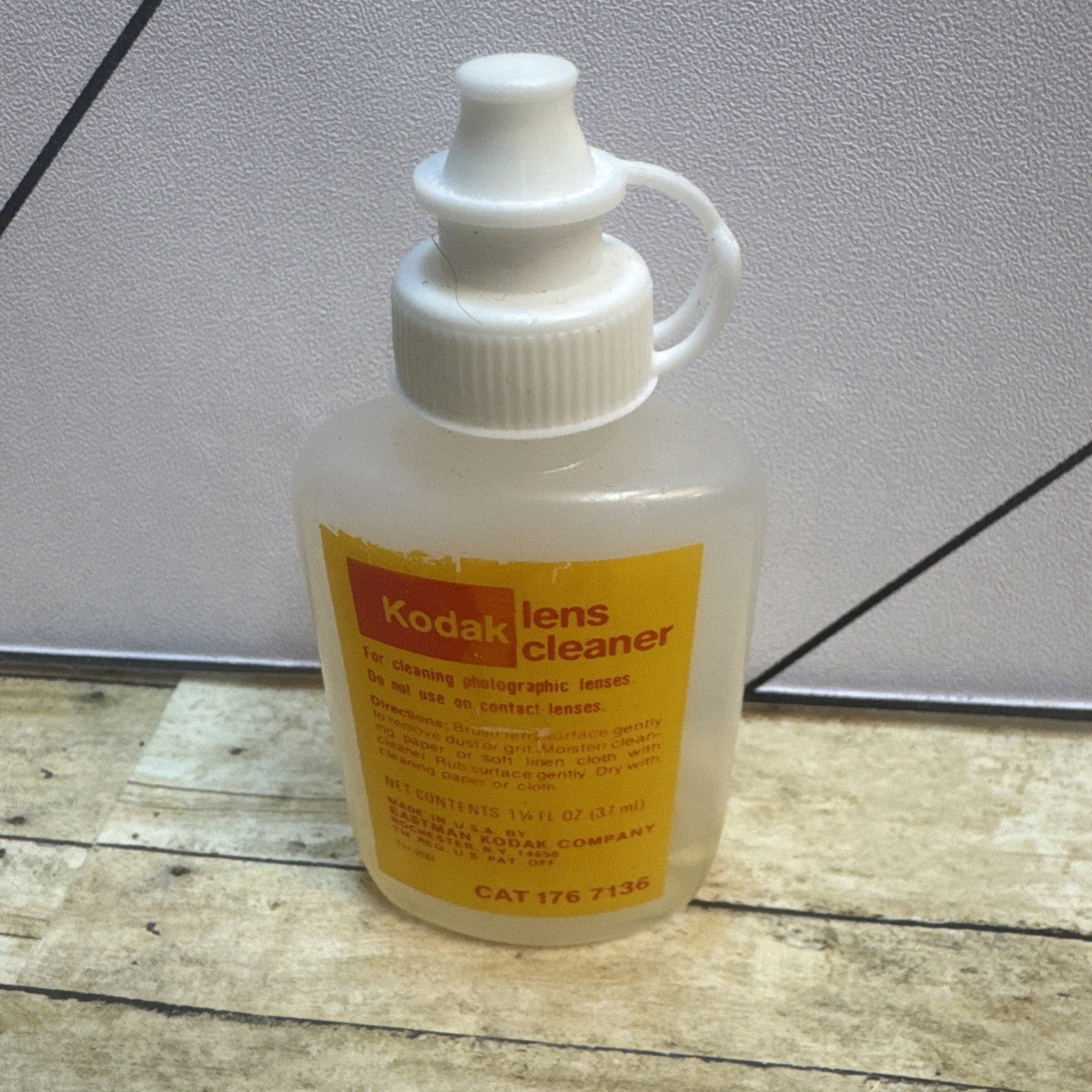 Kodak Vintage Empty Lens Cleaner Bottle Original USA Dispenser Used