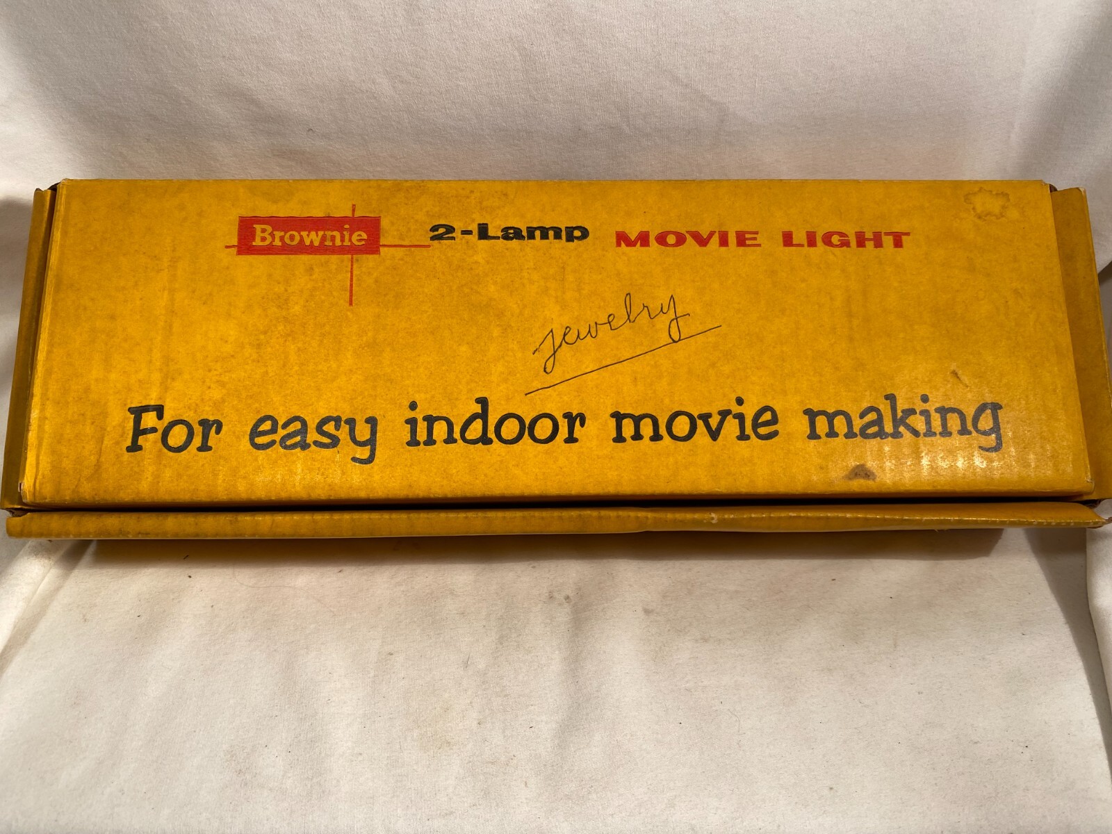 Vintage KODAK BROWNIE 2-Lamp Movie Light w/Box #790 Orig. Box Works 2 300W Lamps