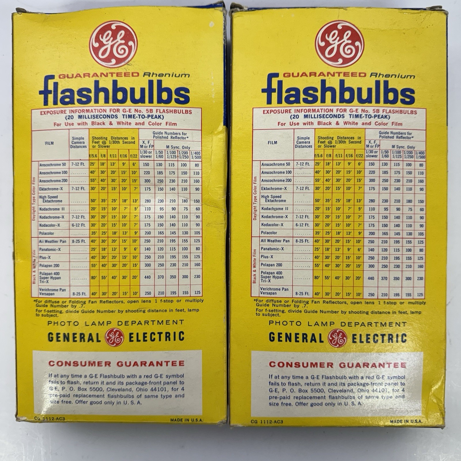 GE 5B Flashbulbs 21 Rhenium Bulbs For Vintage Cameras Lot Of 20 Vtg