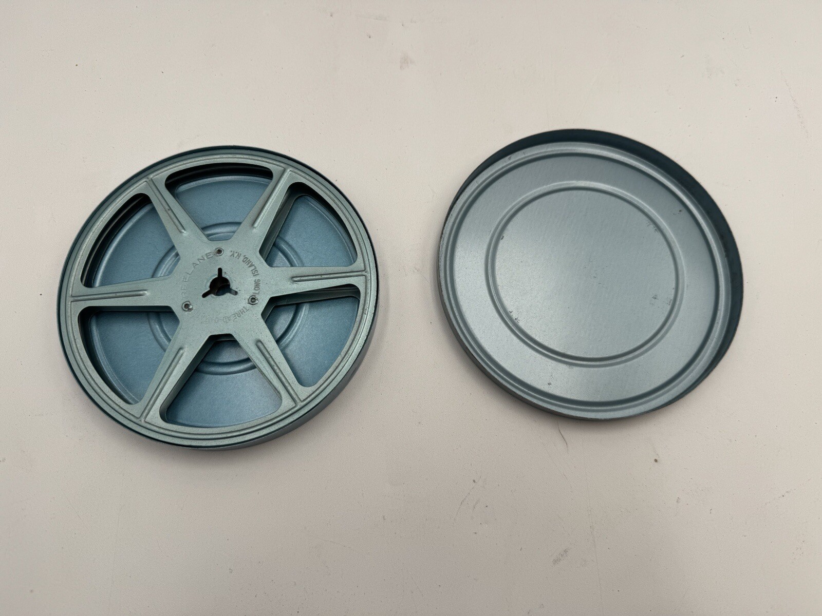 Vintage One 8mm 200 Ft 5 Inches Metal Movie Reel with Metal Case