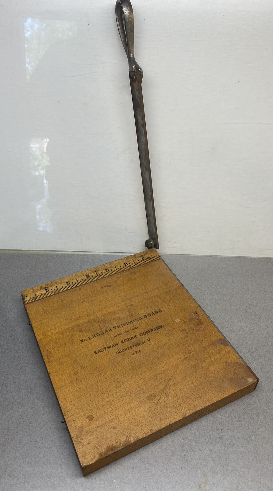 Vintage No. 2 Kodak Trimming Board EASTMAN KODAK Advertising Paper Cutter