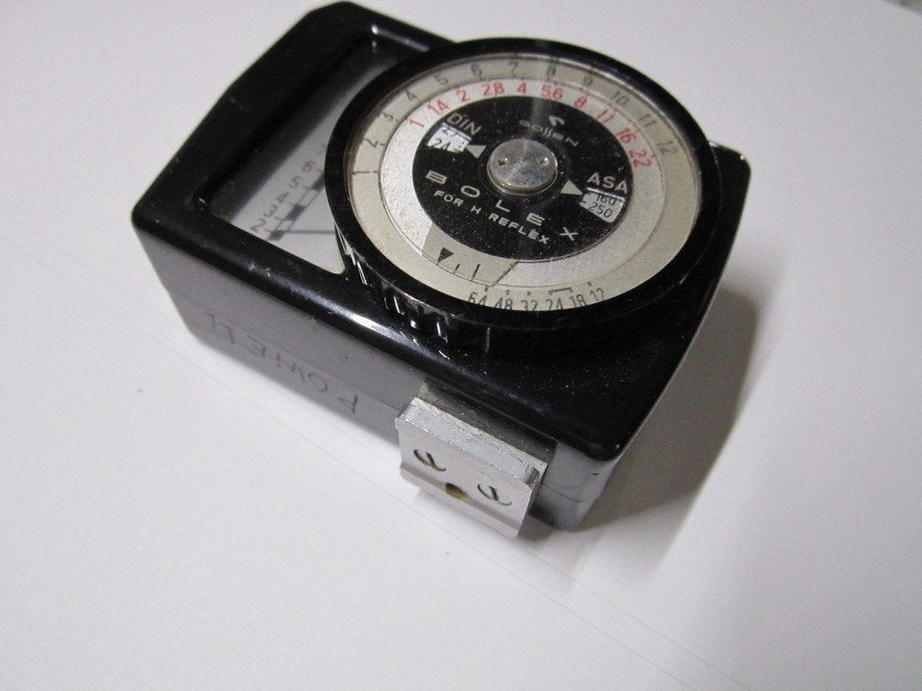 GOSSEN EXPOSURE LIGHT METER + NEW BATTERY for BOLEX 16MM MOVIE CAMERA WORKING #3