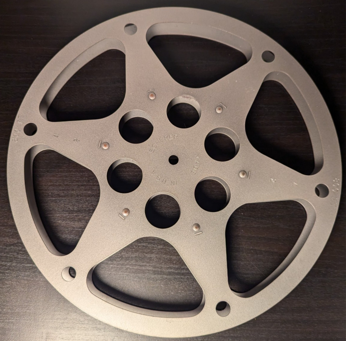 SCHERER 800′ 16MM FILM REEL 800ft cap – Made In USA – See Video