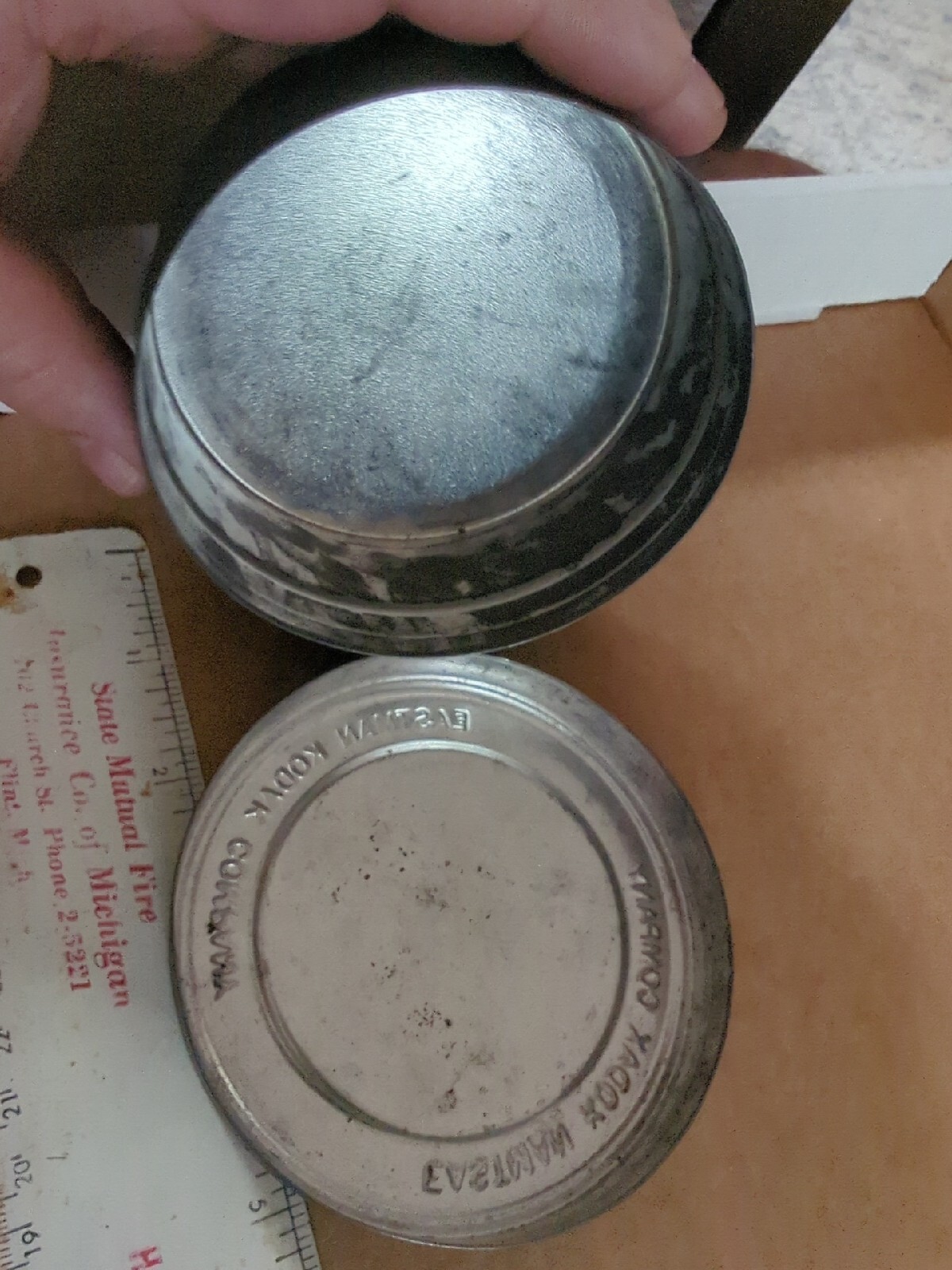 Vintage Eastman Kodak Company Film Canister Tin Pan Metal