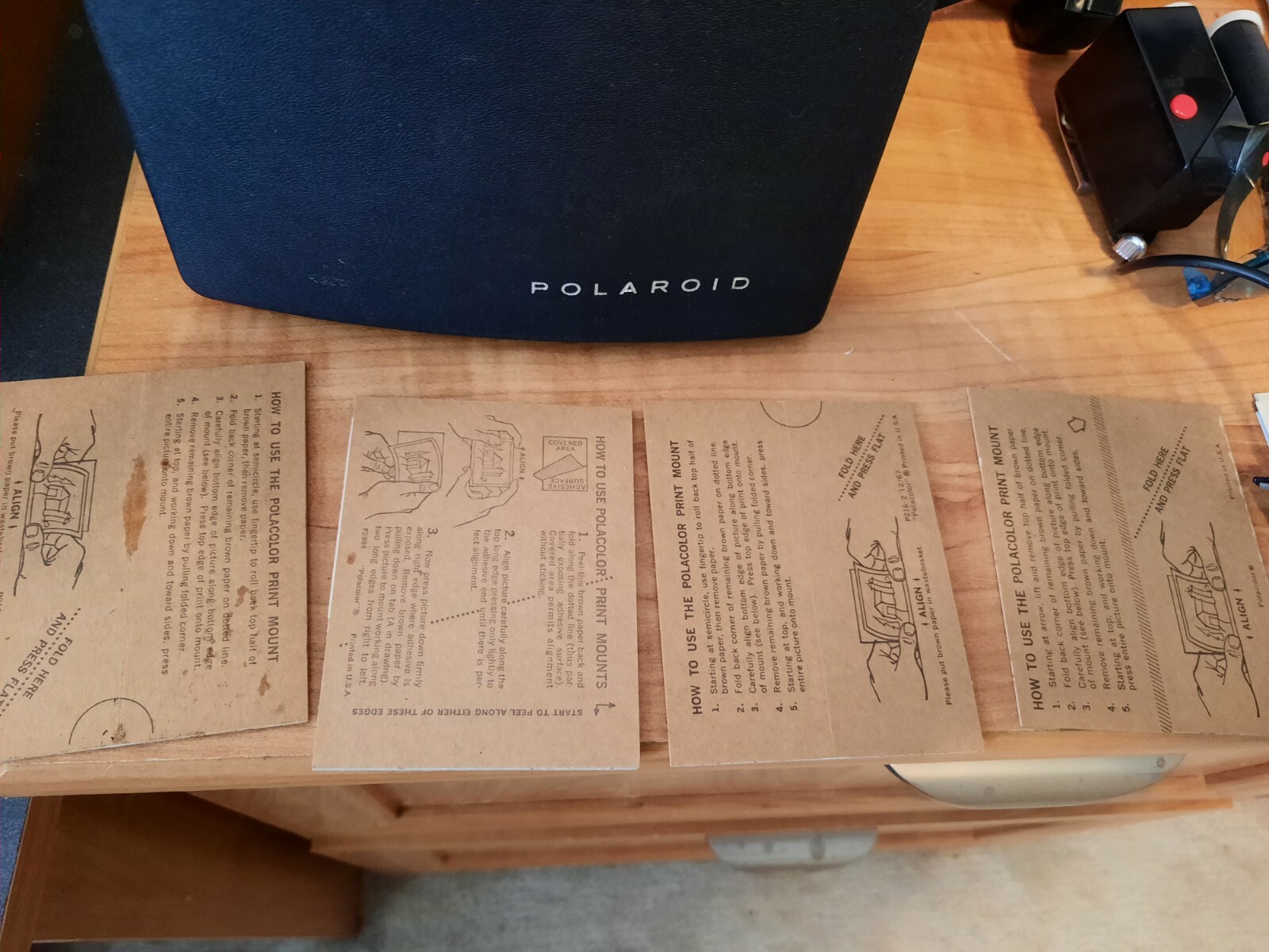 Polaroid 250 Land Camera, Diamond Case, Flash & Print Mounts