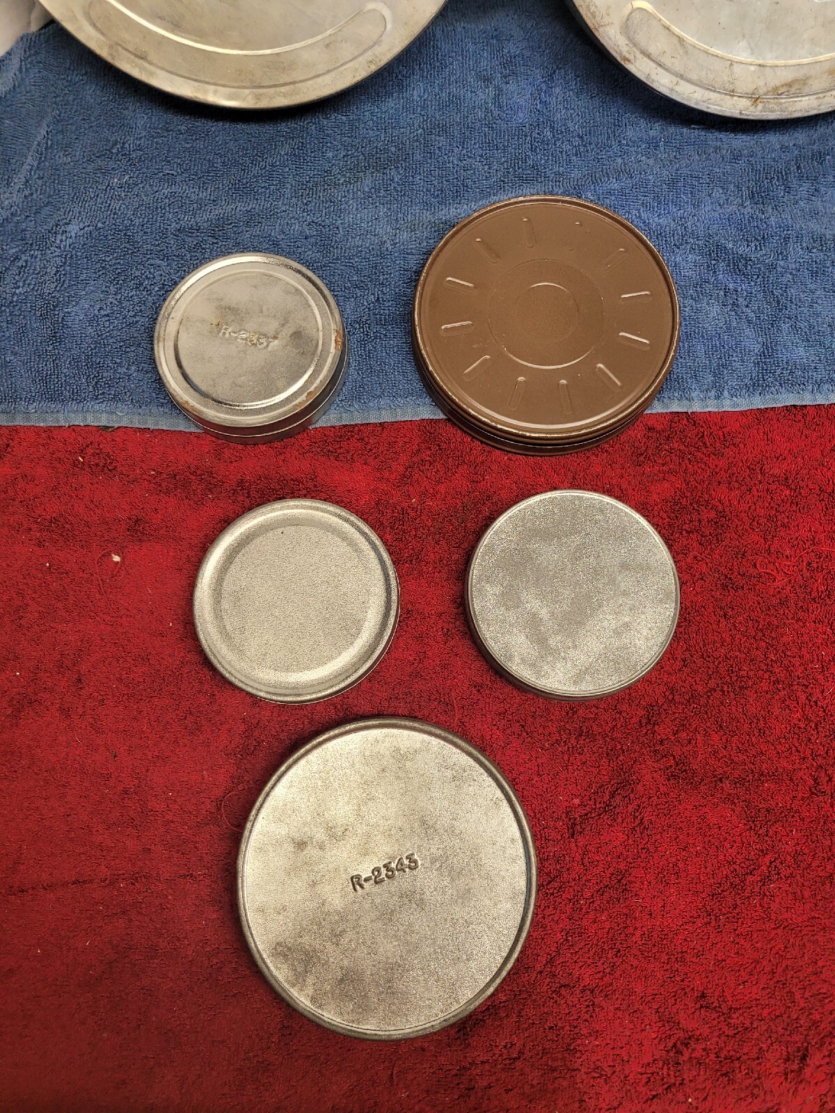 Vintage Film Reel Holder Tins Set