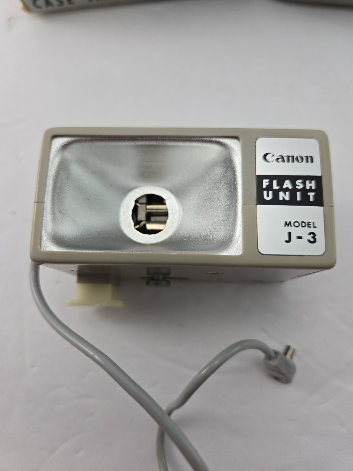 Vintage Canon Flash Unit Model J-3 Film Camera Bulb Flash Box Case Japan