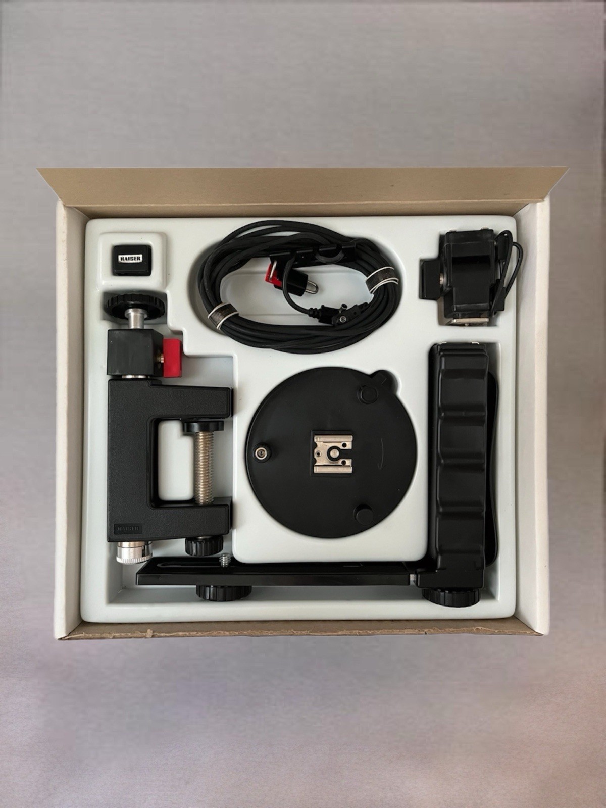 Vintage Kaiser Blitz Set Complete Flash Bracket Mount Clamp Studio Kit W Germany