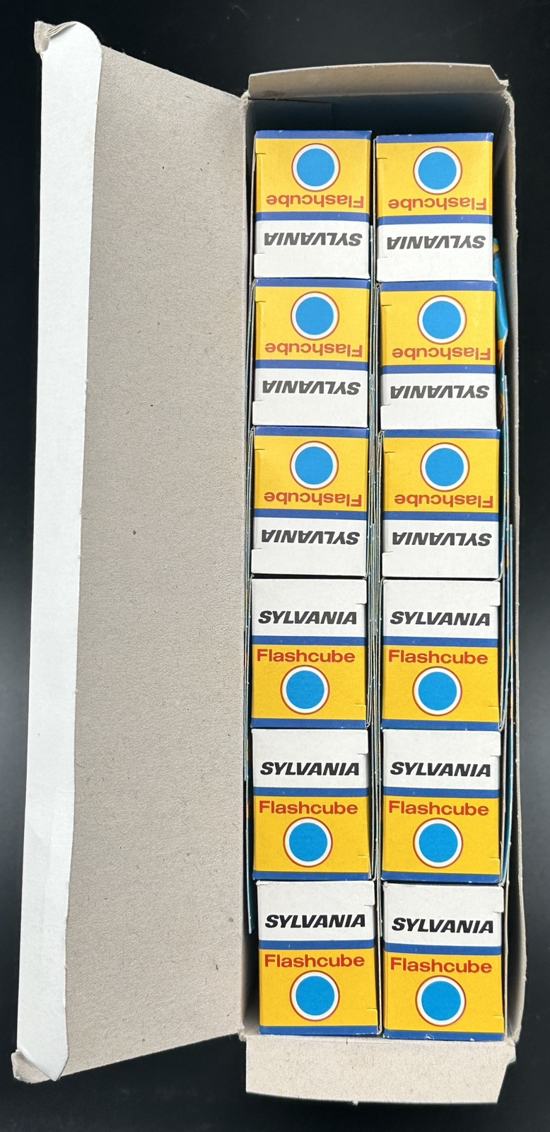 Vintage Sylvania Blue Dot Flash Cubes Case 12 Boxes of 3 Cubes 36 FC 4 GTE