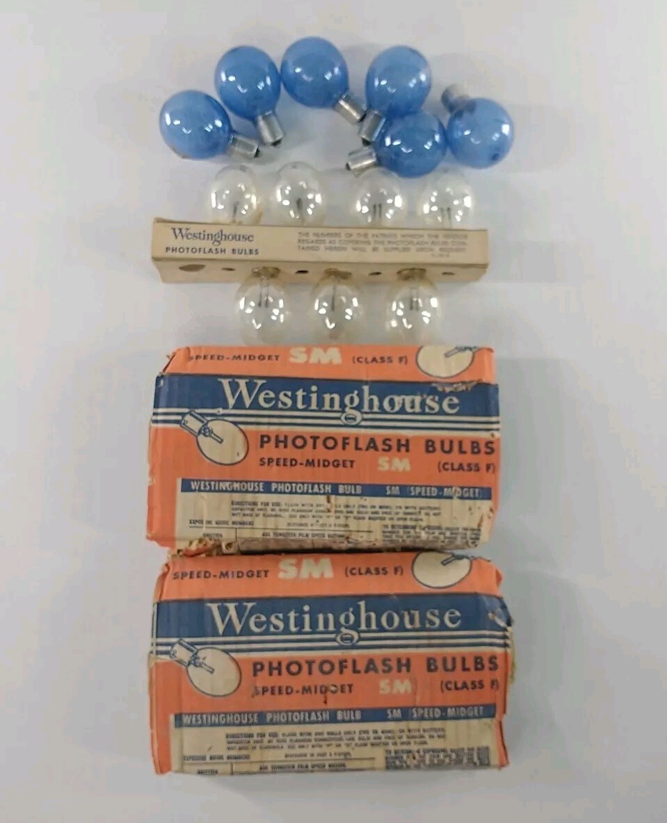 Vintage Photo Flash Bulb Lot Sylvania Westinghouse SM Speed Midget NOS