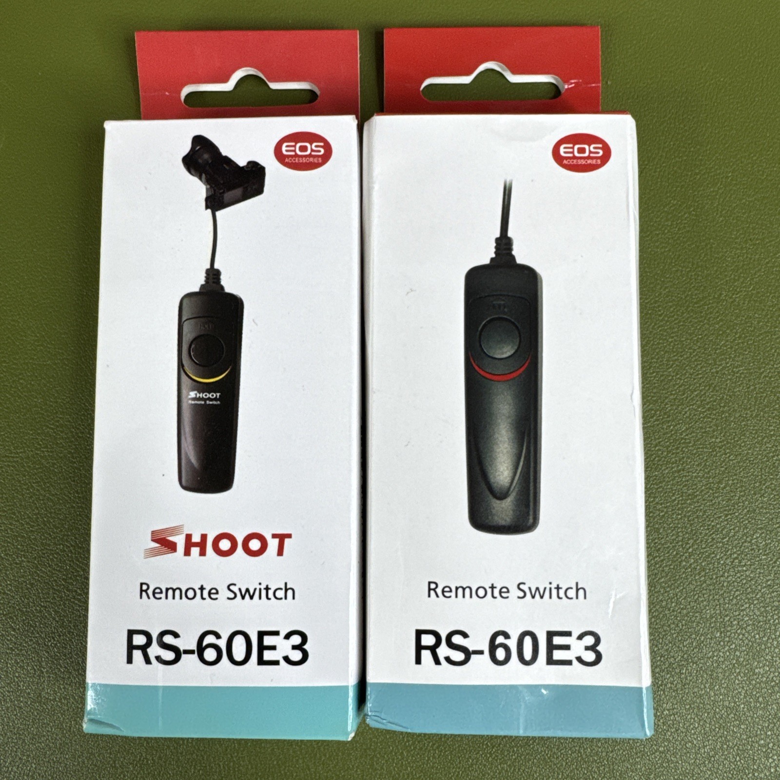 lot of 2 new SHOOT RS-60E3 Remote Shutter Release for Canon EOS