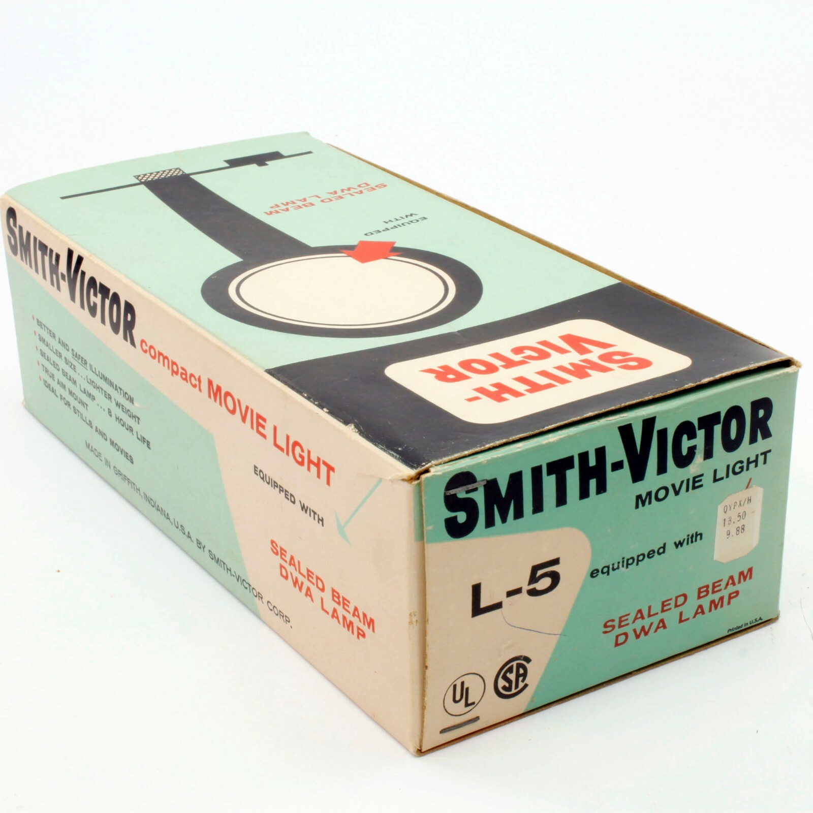 VTG Smith-Victor Model L5 Flood Light Camera Movie Light Tested Works LL01