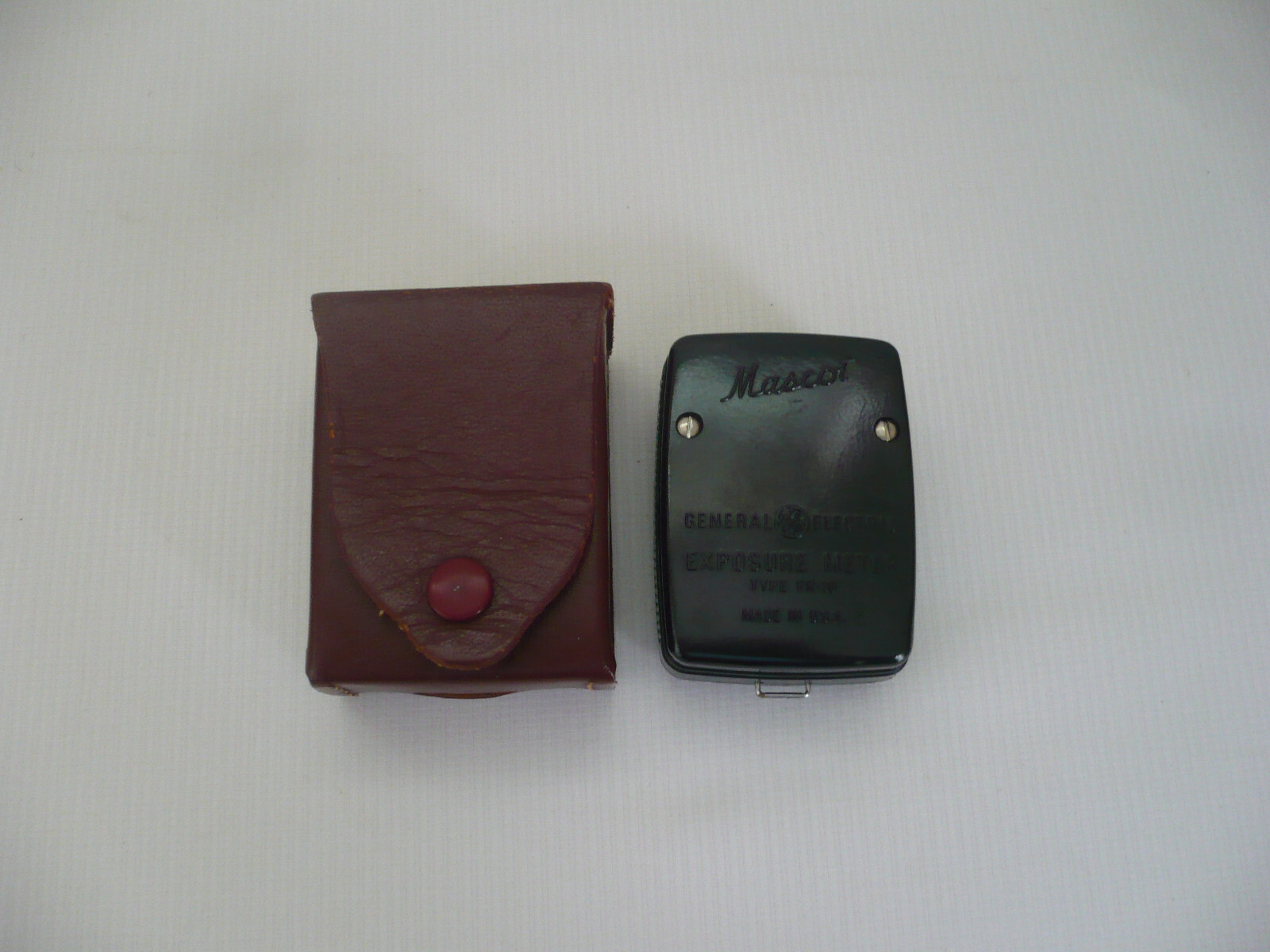 Vintage GE Mascot Exposure Meter w/Leather Case PR-30 Works