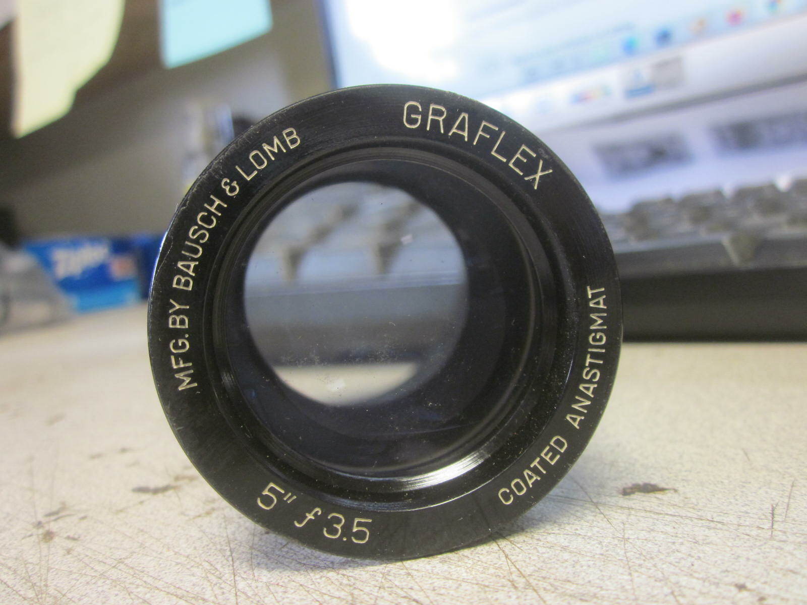 Vintage Graflex Bausch & Lomb Coated Anastigmat 5″ F3.5 Projector Lens