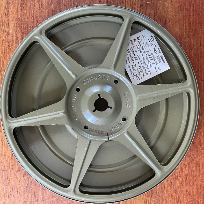 7 inch 400 Foot KMART Brand Dual 8mm Film Canister with Reel