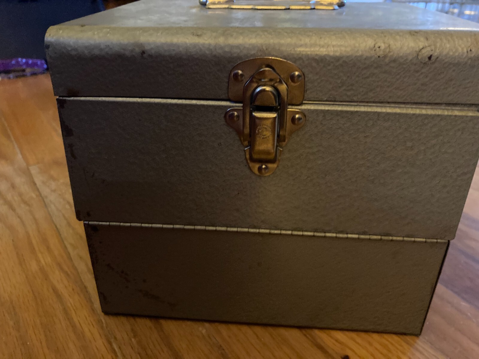 Vtg Metal Film Reel Cases + Metal Storage Case Chicago Corp. Compco