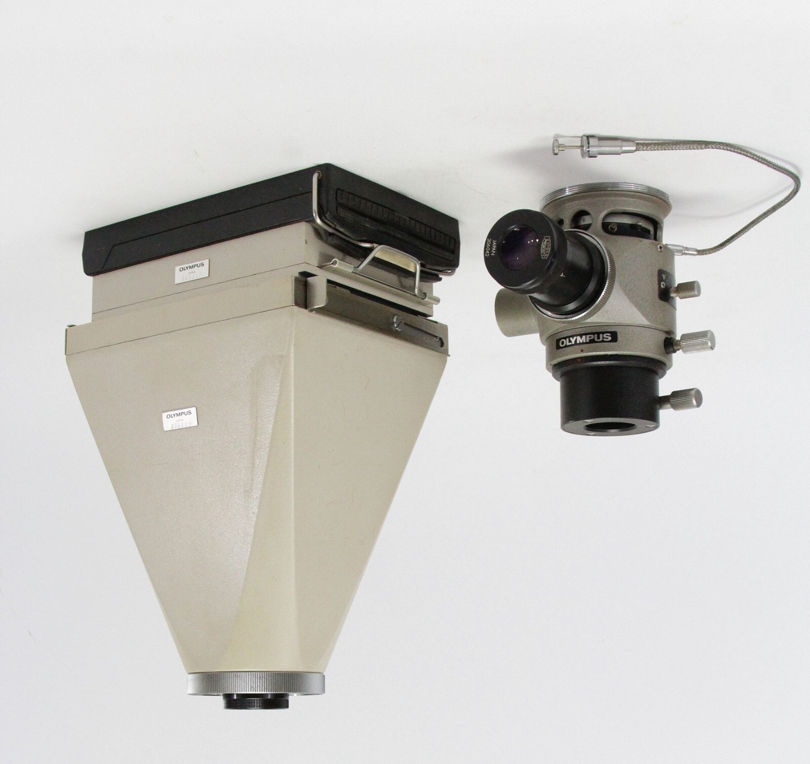 vintage Olympus manual photographic camera system unit parts with Polaroid back