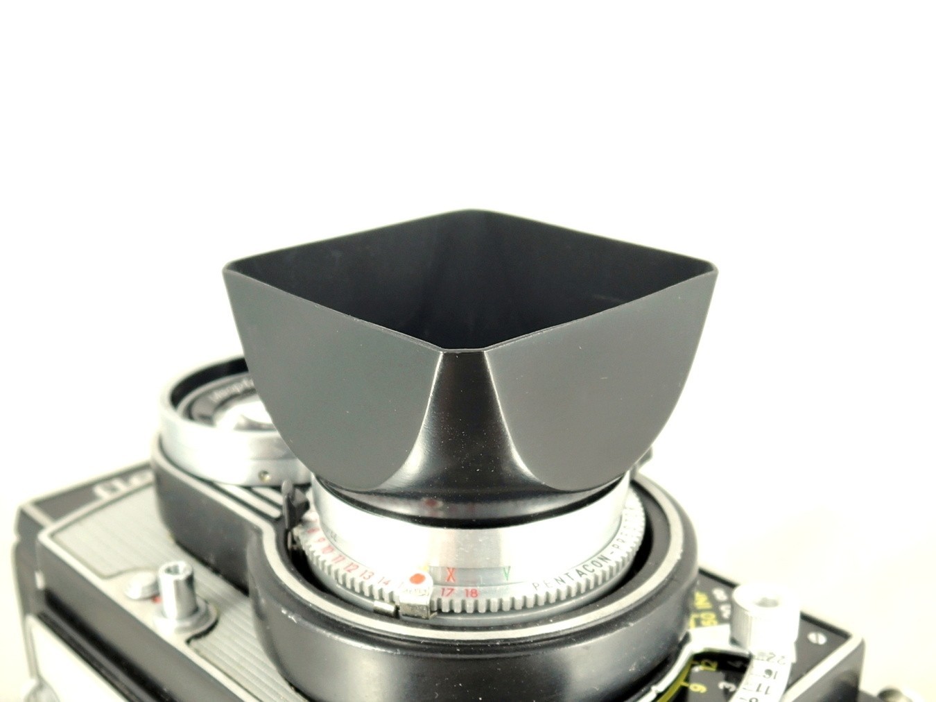 Shade hood Flexaret Meopta square bayonet B40 metal + Genuine box very nice