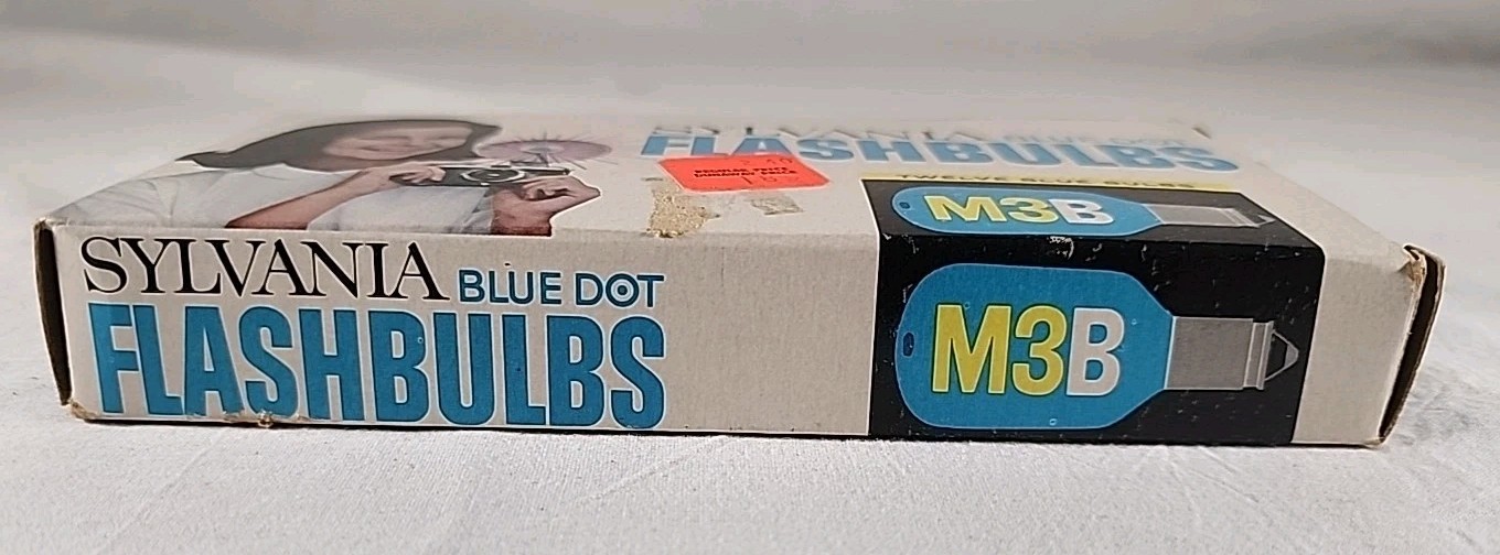 10 Vintage Sylvania Blue Dot Flash Bulbs M3b Flashbulbs For Camera,new Old Stock