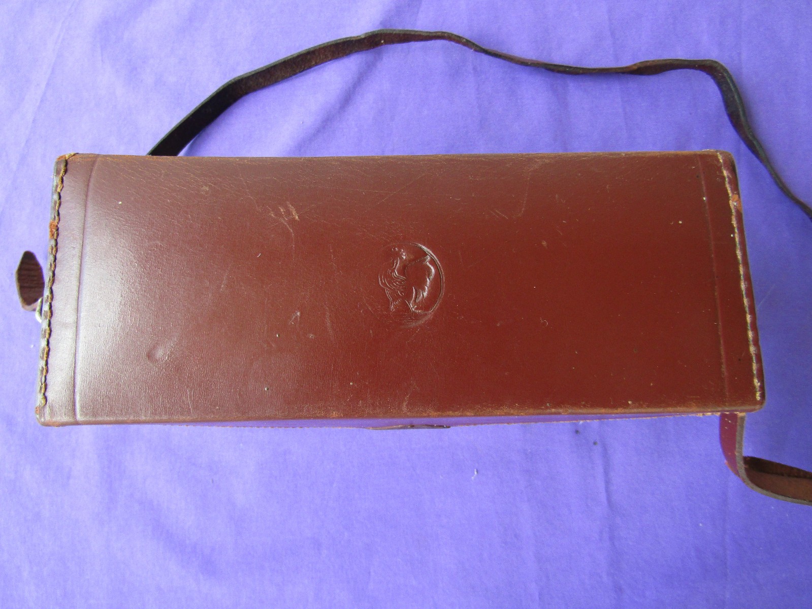 Leather Camera Case with Carry Strap Zeiss 1940s Vintage