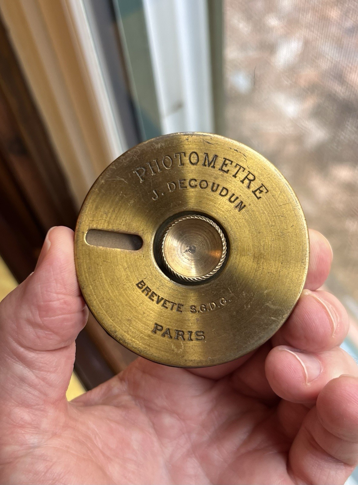 1886 Photometre J Decoudun Paris Brass Exposure Meter France