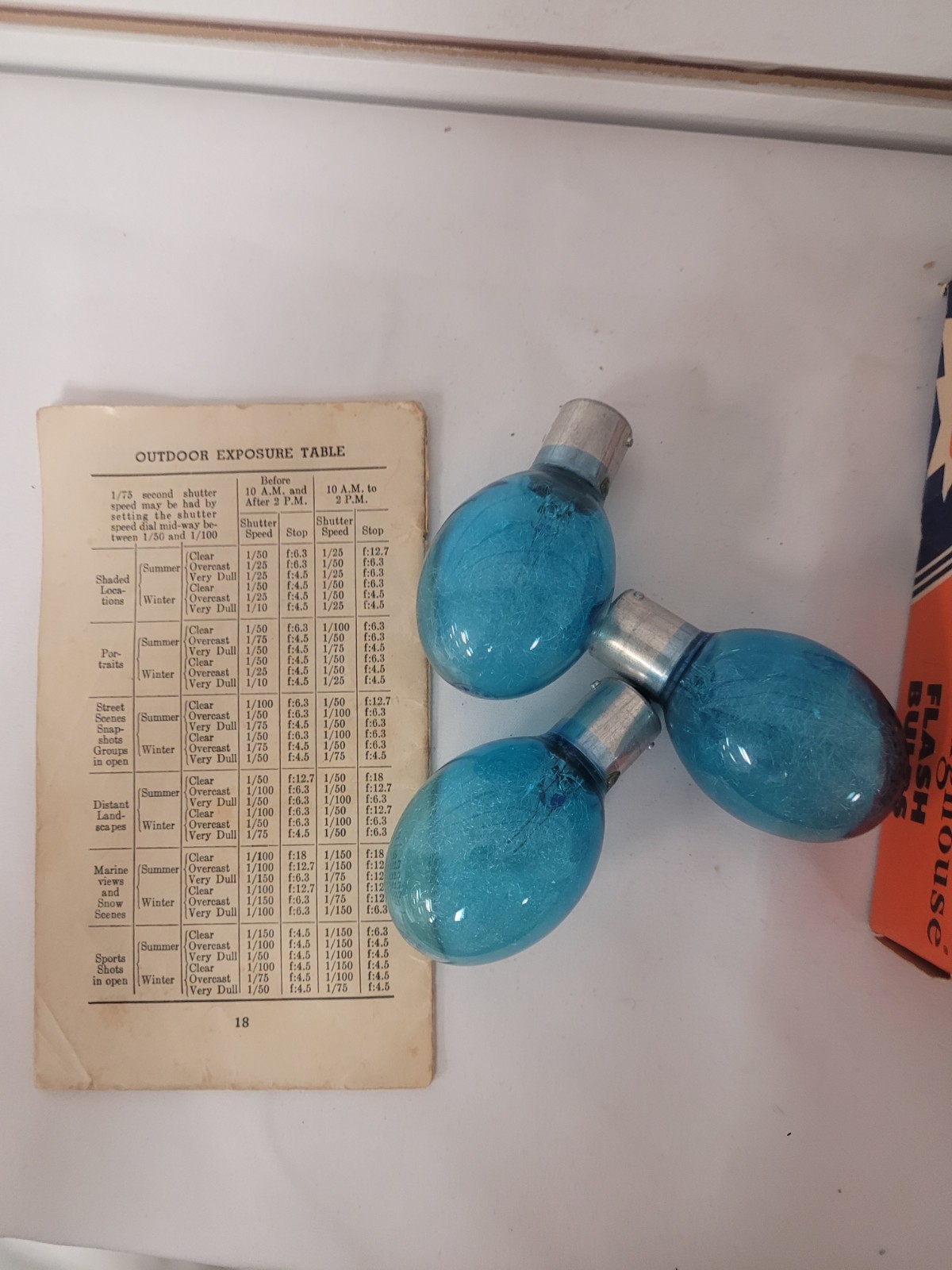 Vintage Flash Bulbs Westinghouse No.5B Class M Original Box 3 Bulbs Unused