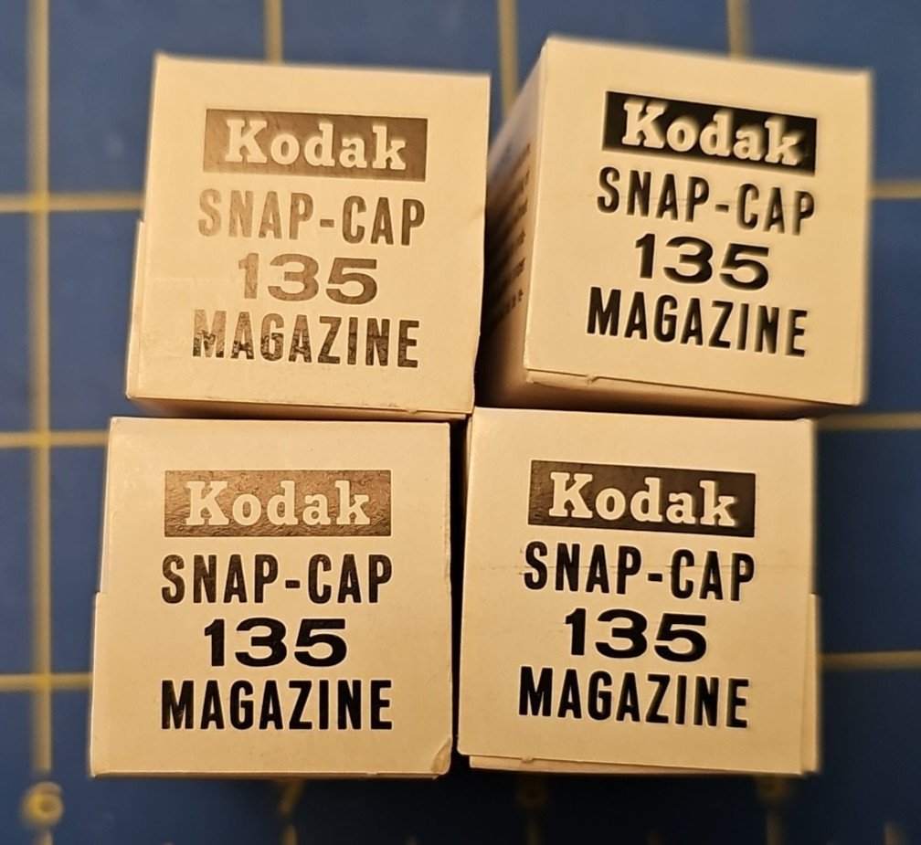 Kodak Snap-Cap 35mm 135 Film Magazine Lot of 4 Canisters No. J770 NEW OLD STOCK