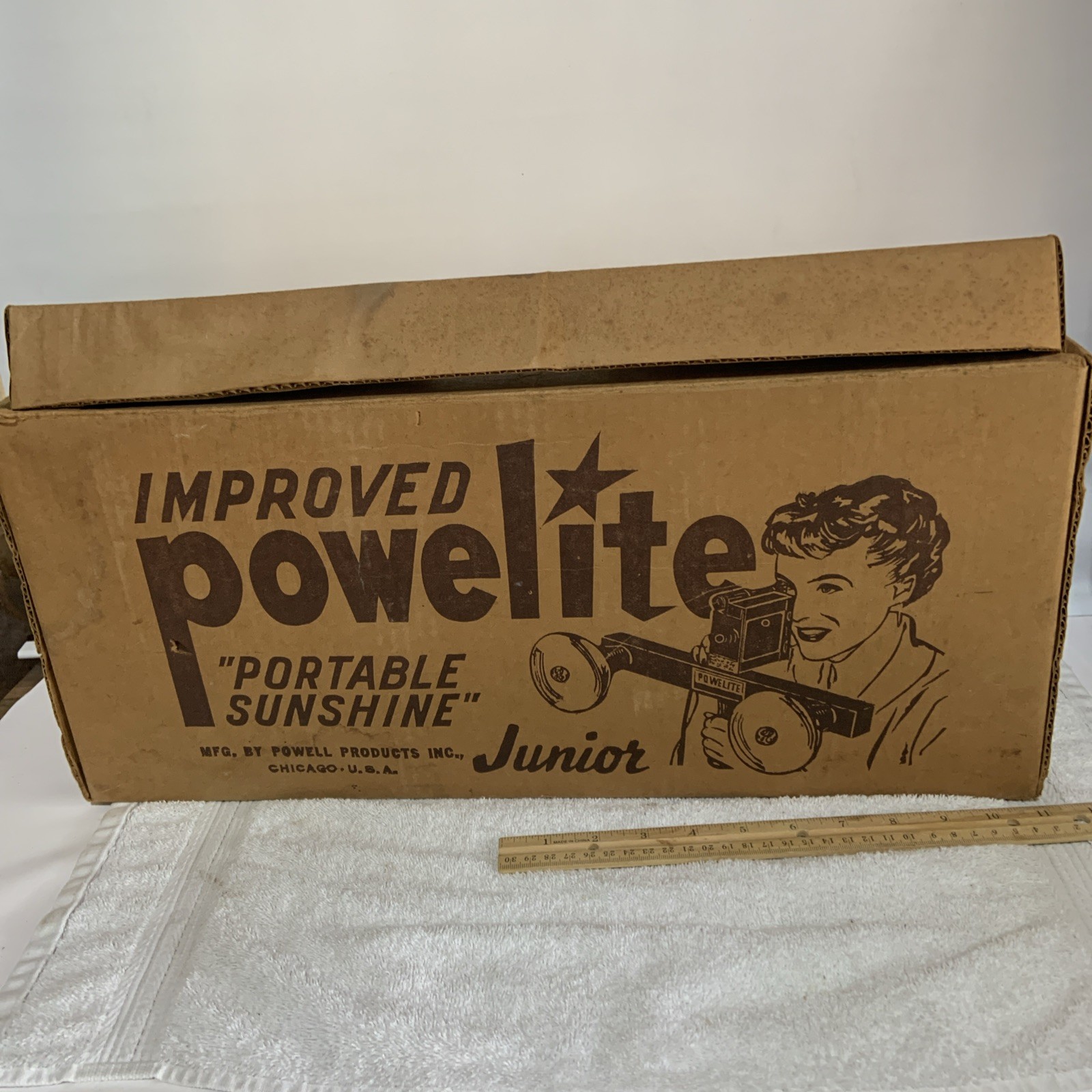 Vintage Powelite Jr 2 Lamp Movie Light Bar w Handle – Tested – Powell Products