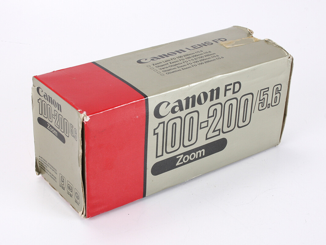 BOX ONLY FOR A 100-200/5.6 CANON FD-N, WITH FOAM PACKING/206421