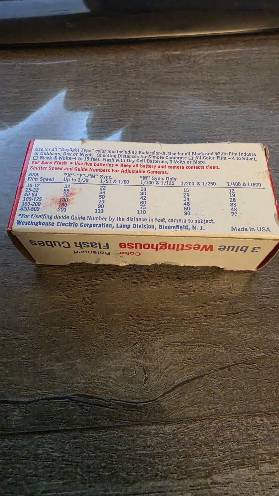 3 Blue Westinghouse Flash Cubes 12 Flashes (B15) Unused but Old Stock