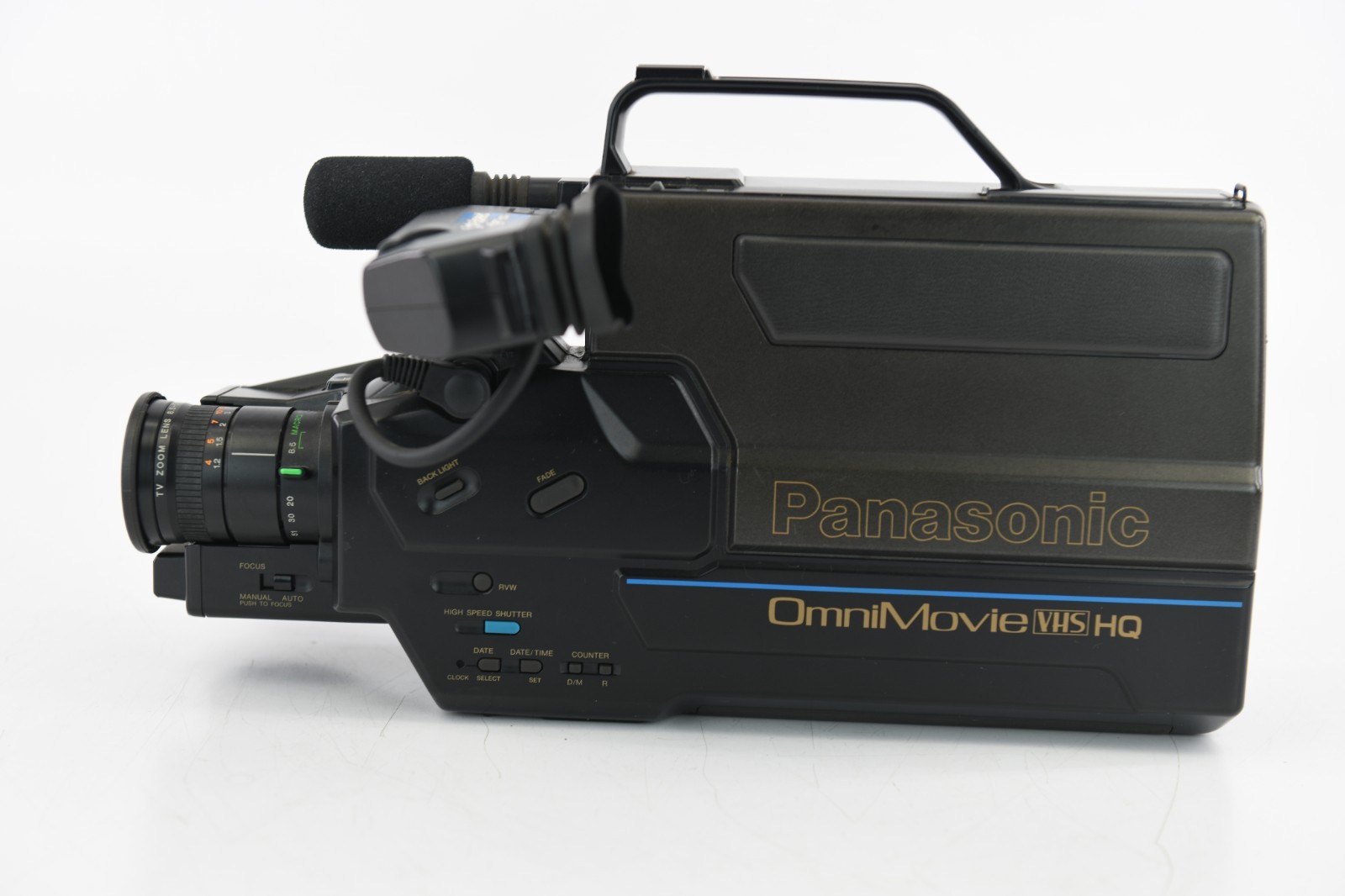 1987 Panasonic PV-360D OmniMovie VHS Handheld Camcorder W/ Manual Battery & Case