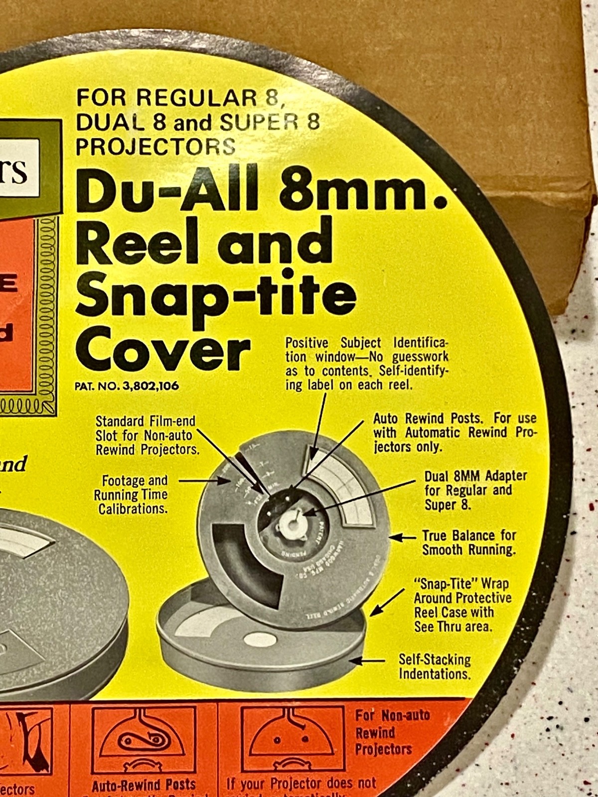 Du-All 8mm (3) 400Ft Plastic Reel, Can, Snap-Tite Set (NEW) Original Box