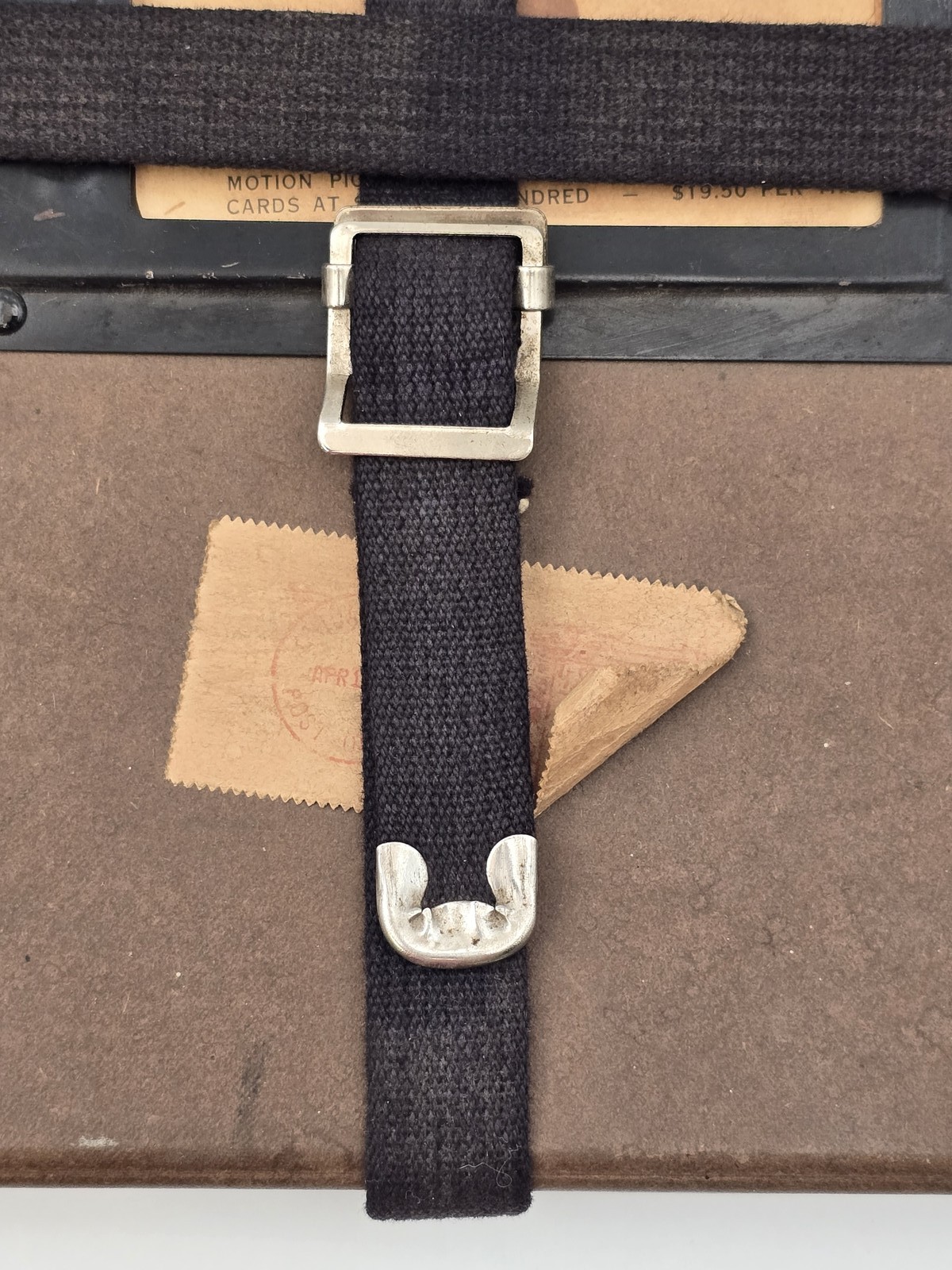 Vintage 11″ Square Fiberbilt Shipping Case Metal Corners Fabric Straps 1960s Lab