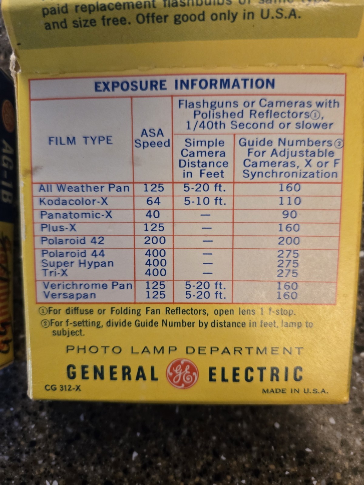 General Electric AG-1B & AG1 Flashbulbs – 12 Blue Bulbs, 7 AG1 Bulbs – Vintage