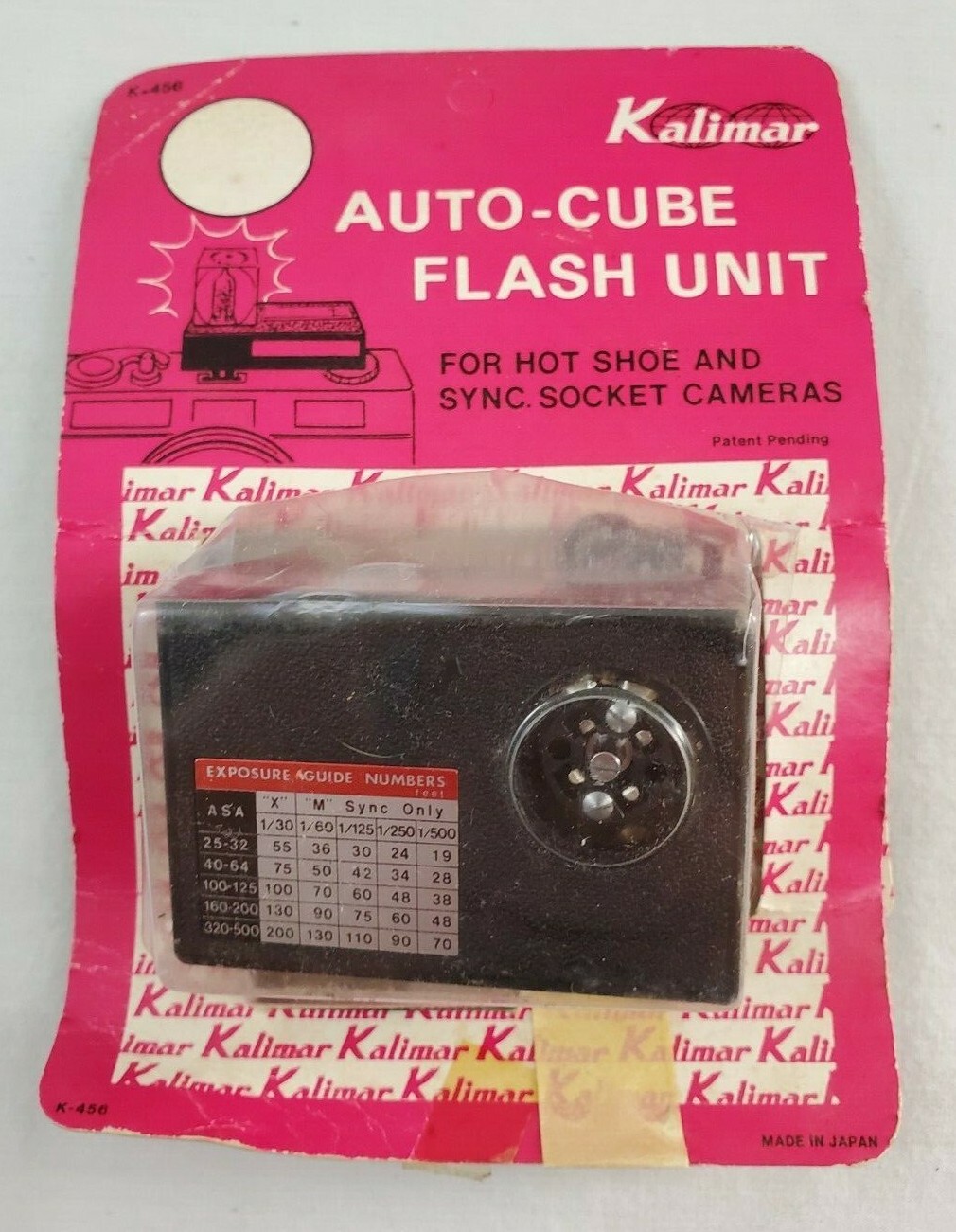 VINTAGE Kalimar AUTO-CUBE FLASH UNIT K-456 Made In JAPAN ORIGINAL PACKAGING