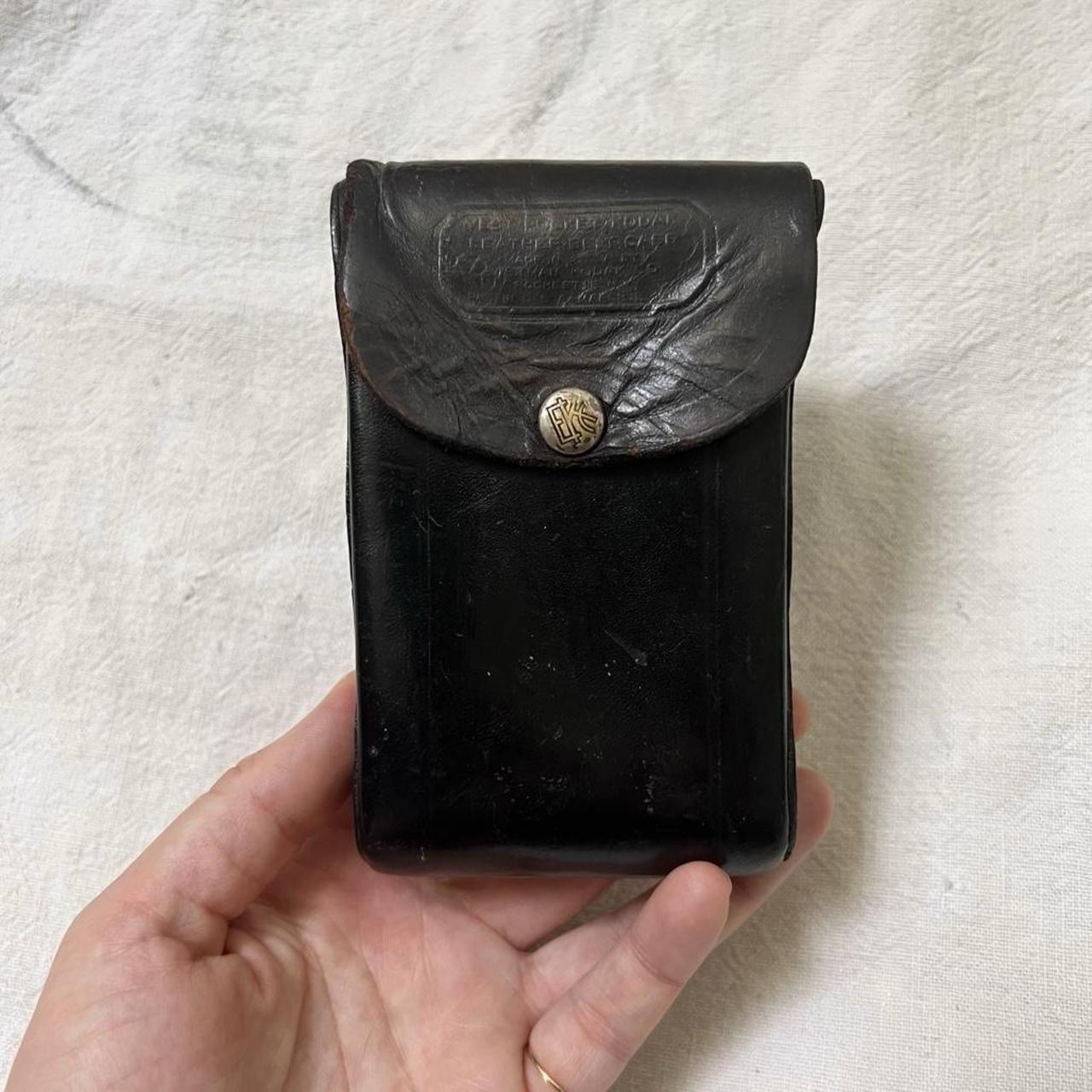 Early 1900s Eastman Kodak Co. Dark Brown Leather Camera Belt Case