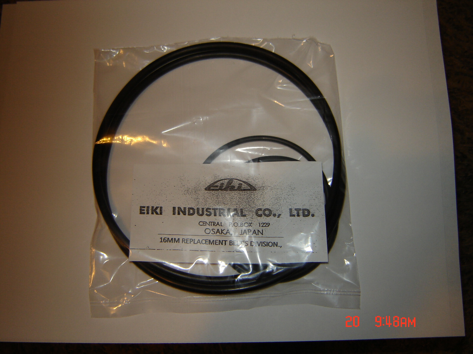 16mm EIKI ST-0 1, 2, 3 Projector Belts, 16mm Eiki ST-0 ,1 New 4 Belt set
