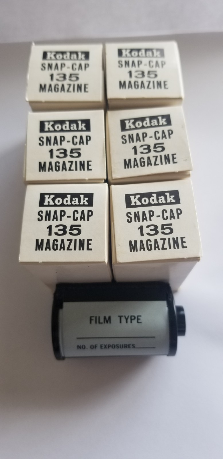 Kodak Snap-Cap 135 Magazine New Old Stock Lot of 7 J770