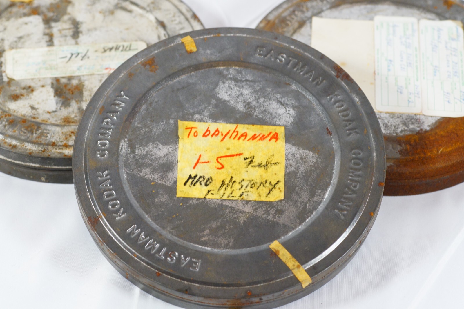 1960’s Eastman Kodak Company Vintage Metal 16MM Film Reel Canisters 7.25″