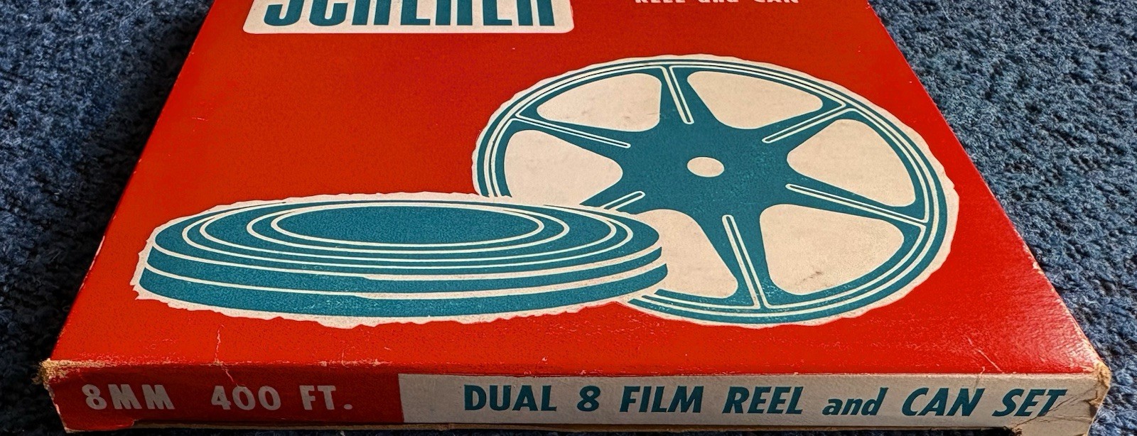 Scherer Dual 8 mm 400 ft. Film Reel and Can Set LN/EX vtg Movie Projector Parts