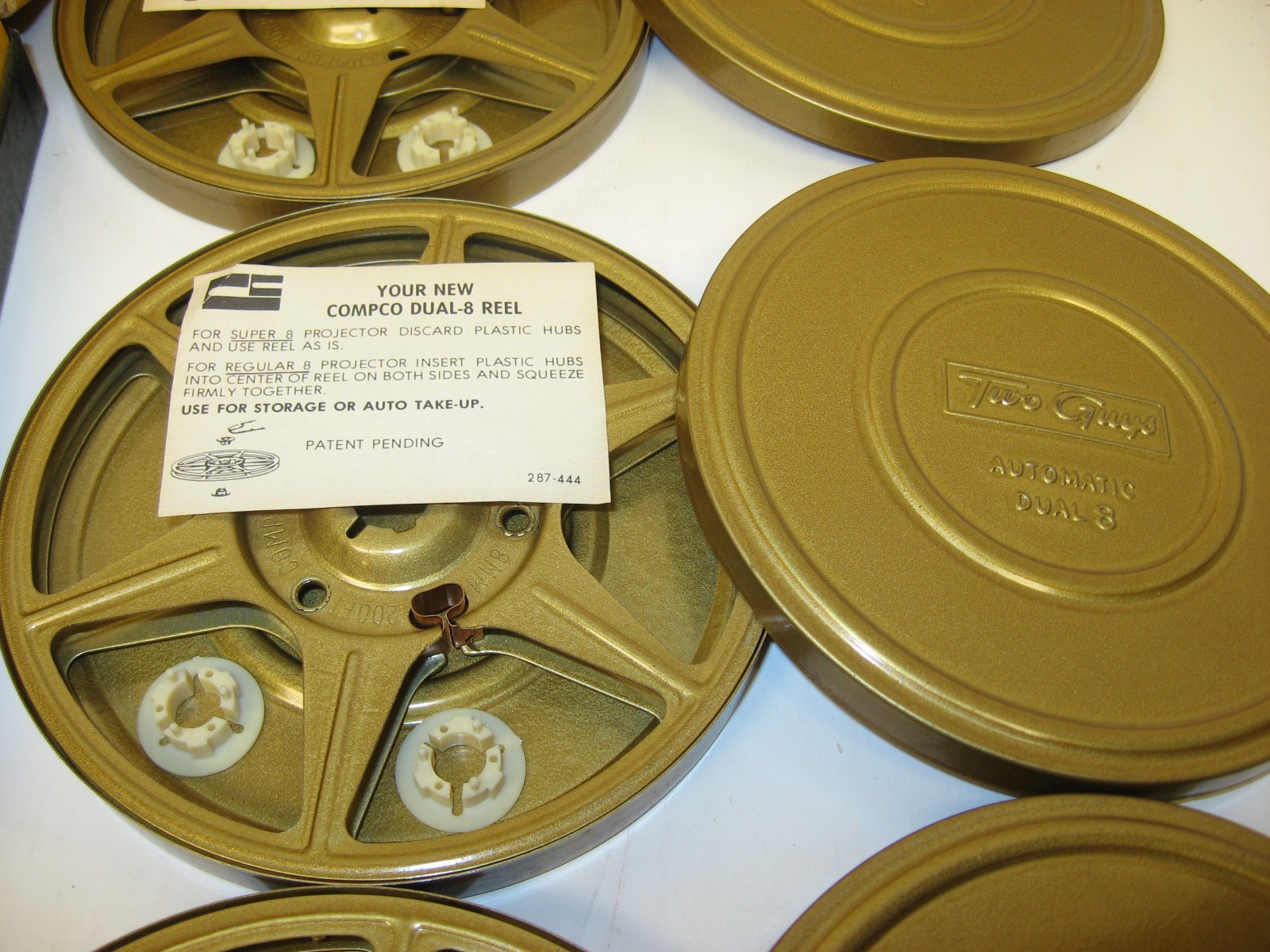 Vintage Cine-Kodak Duo Splicer, 6x Two Guys 8mm Reels/Cans, 1954 News Parade