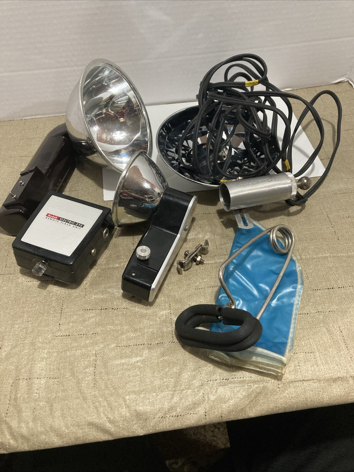 Vintage Camera Part Lot Bundle Kodac Flash Servo Eraco Parts