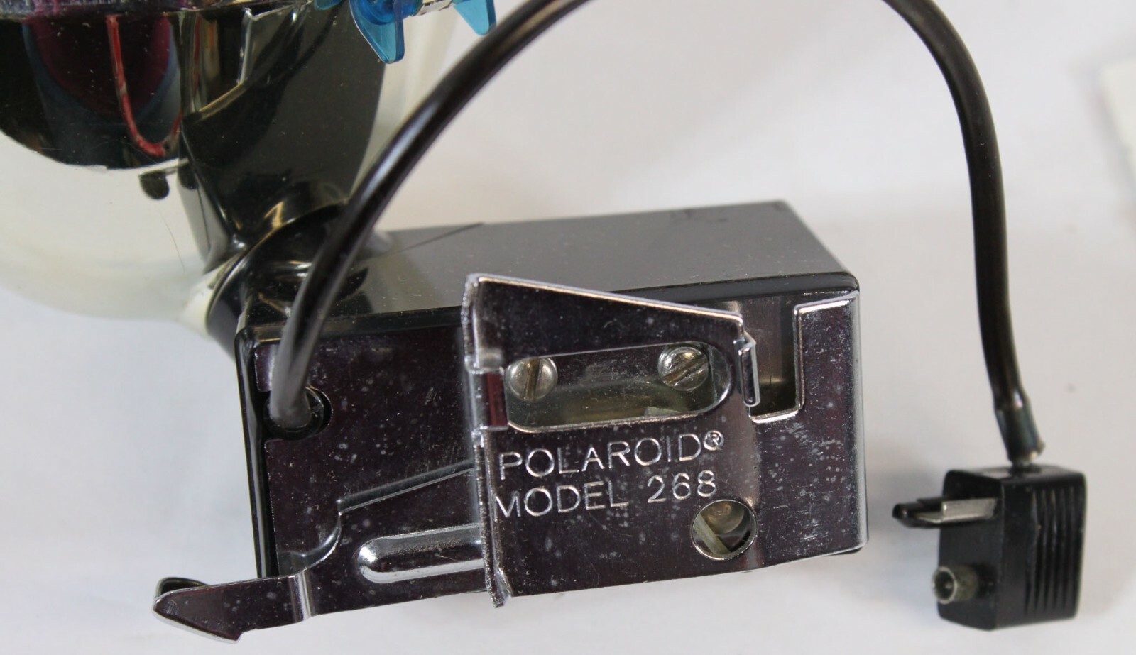 Vtg Polaroid Flashgun 268 in Original Box With Paperwork Blue Light Plug In Old