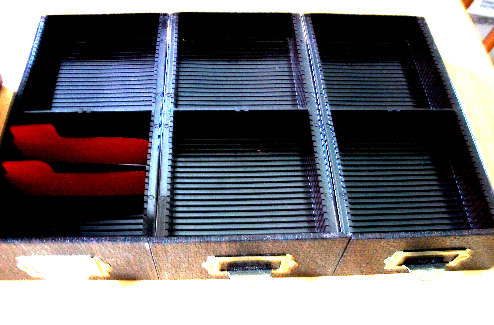 VTG MID CENTURY 3 Drawer Slide Case Barnett & Jaffe BAJA 10x8x53 PRESTIGE IND.
