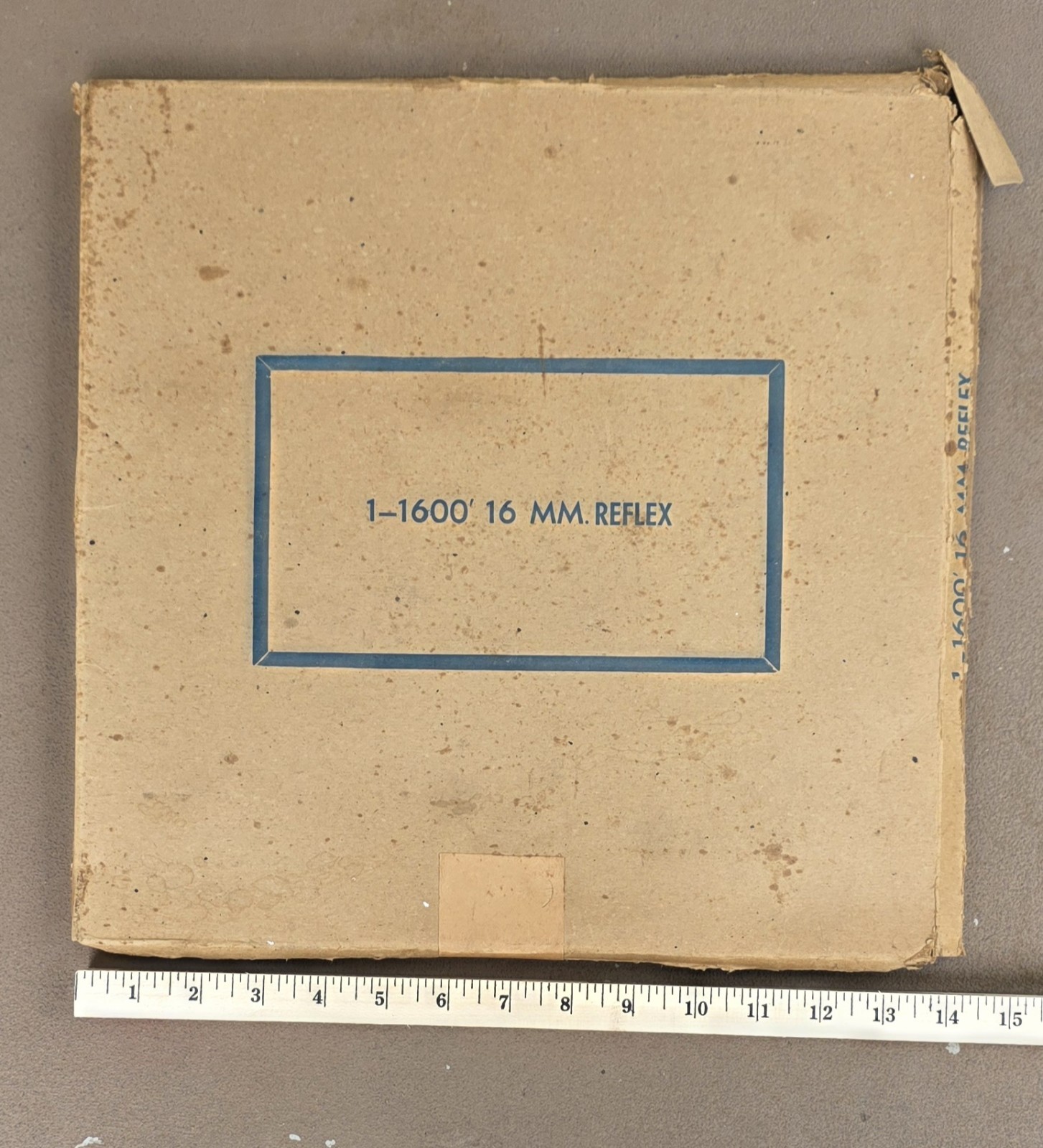 Vtg Goldberg Bros 14″ REFLEX 16mm Metal Movie Film Reel 1600′ WITH ORIGINAL BOX