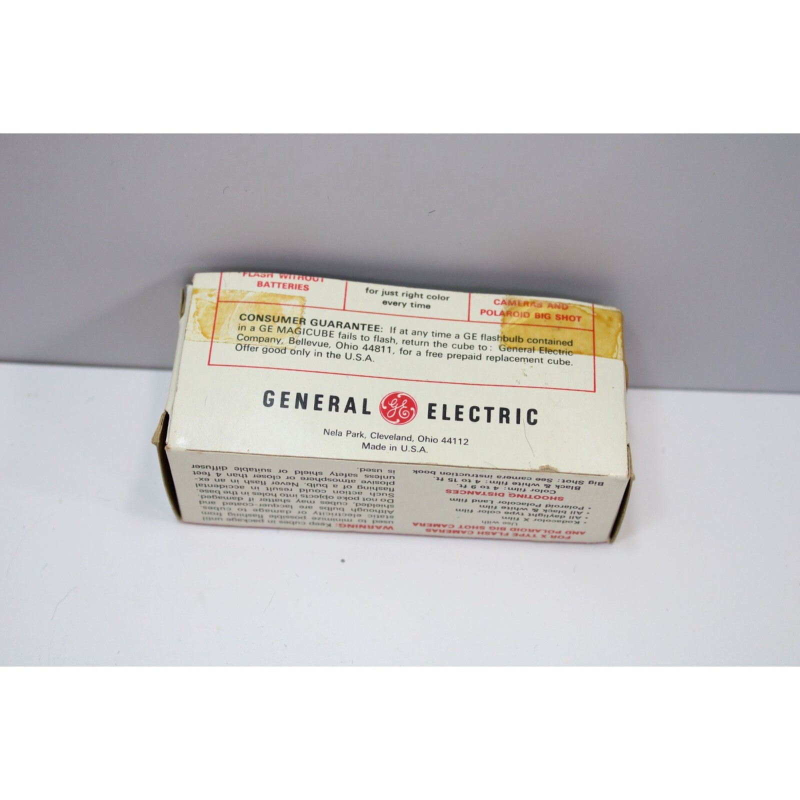 GE Flash Cubes General Electric Vintage Unused in Box 88928